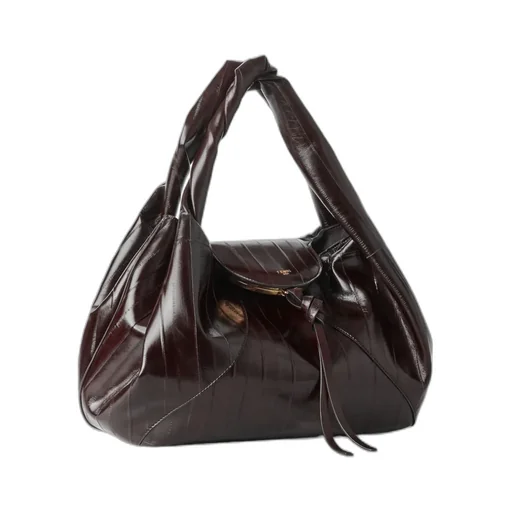 Brown Inlaid Hagfish Leather Bag