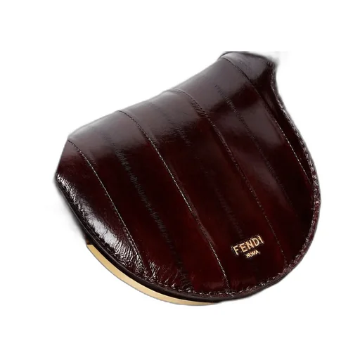 Brown Inlaid Hagfish Leather Bag
