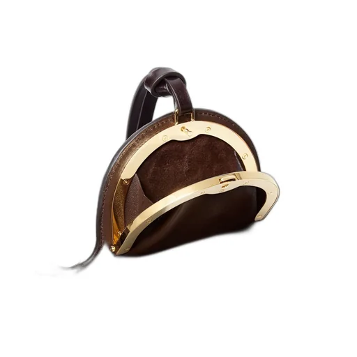 Brown Inlaid Hagfish Leather Bag