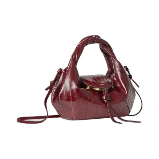 Burgundy Inlaid Hagfish Leather Bag