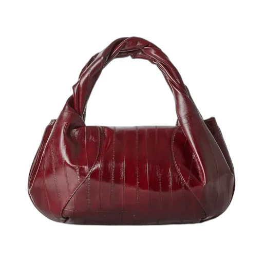 Burgundy Inlaid Hagfish Leather Bag