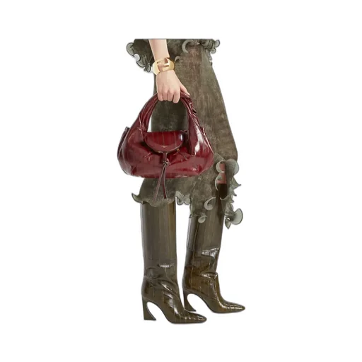 Burgundy Inlaid Hagfish Leather Bag