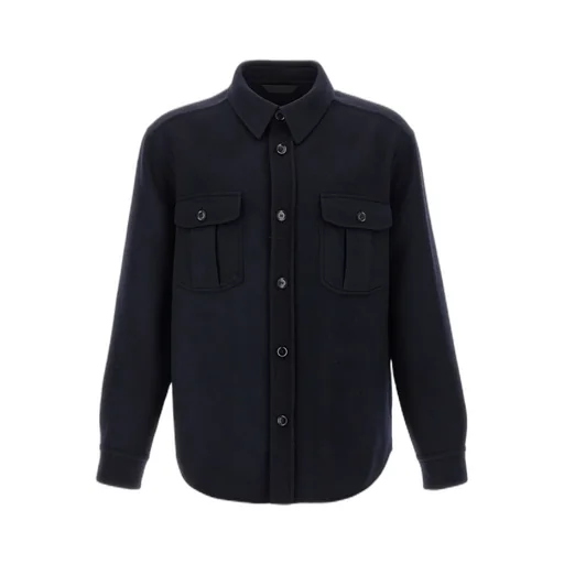Brioni Vagabond Curved Hem Overshirt