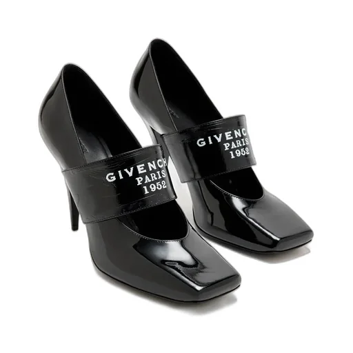 Givenchy Paris Logo Printed 1952 Square-Toe Pumps