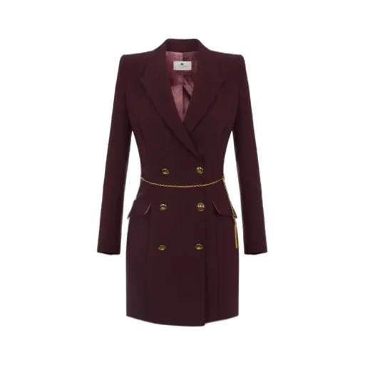 Elisabetta Franchi Chain Lightweight CrÊPe Dress