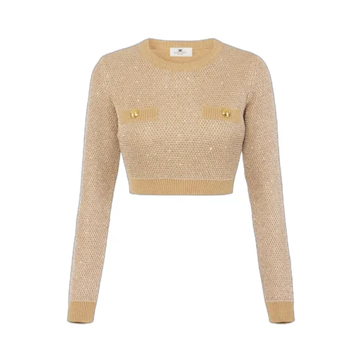 Elisabetta Franchi Sequins Knit Top
