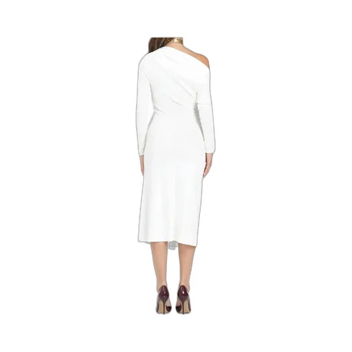 Elisabetta Franchi Embellished Button Jersey Dress