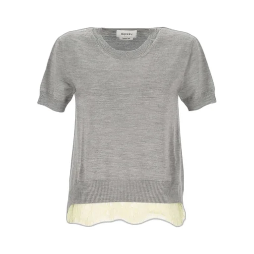 Ribbed-Trim Top