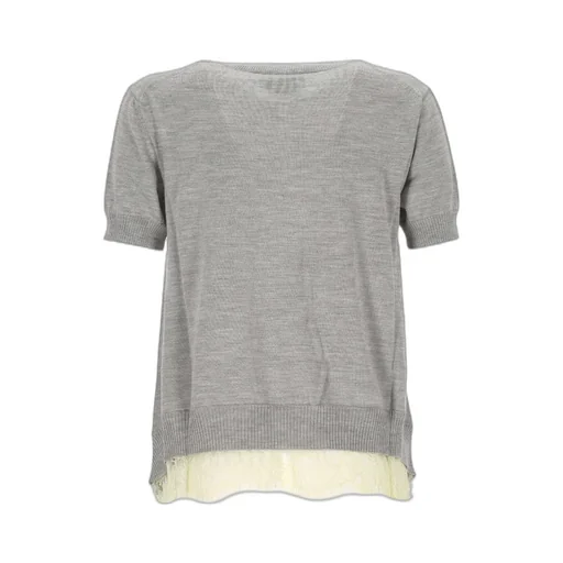 Ribbed-Trim Top