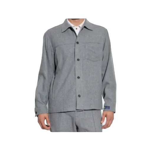 Button-Fastening Patch-Pocket Shirt