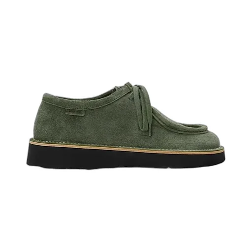 Lace-Up Suede Derby Shoes