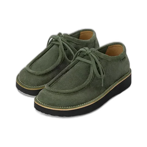 Lace-Up Suede Derby Shoes