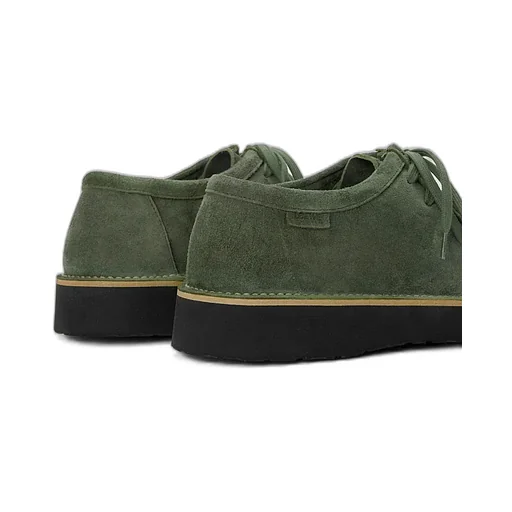 Lace-Up Suede Derby Shoes