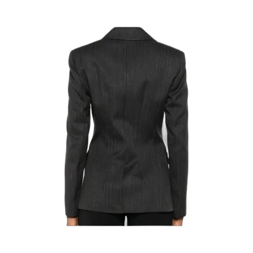 Pinstripe Double-Breasted Blazer