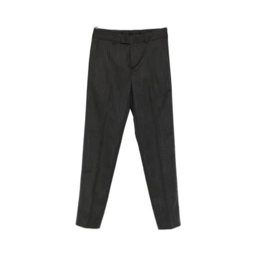 Pinstripe Straight-Leg Trousers