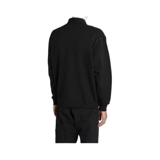 Stone Island Logo Patch Zip-Up Sweatshirt
