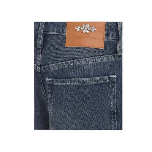 Simone Rocha Distressed Straight Leg Jeans