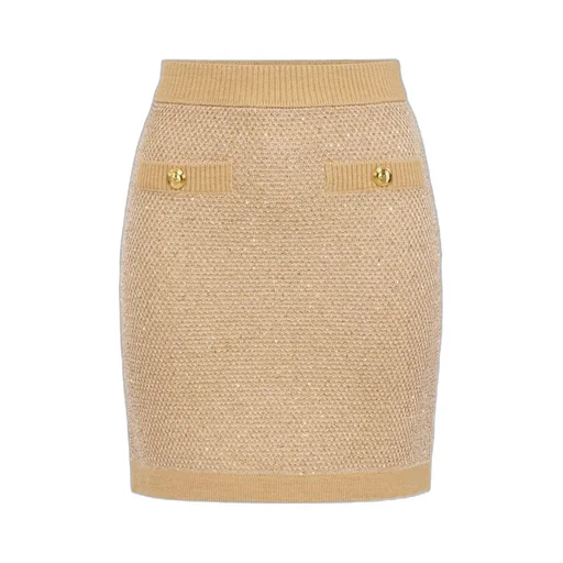 Elisabetta Franchi Sequinned Knit Skirt