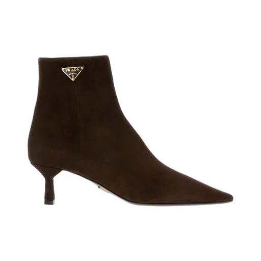 Prada Triangle-Logo Ankle Boots