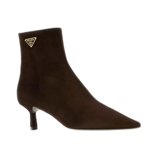 Prada Triangle-Logo Ankle Boots