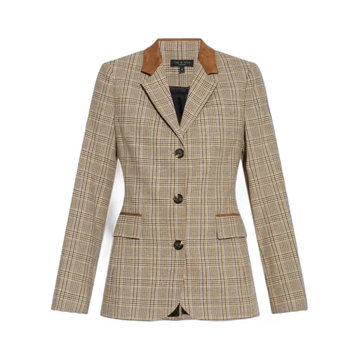 Rag & Bone Plaid Single-Breasted Blazer