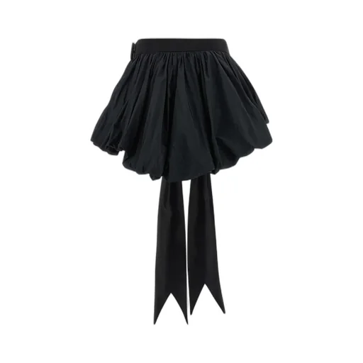 Bow-Detailed Ruffled Mini Skirt