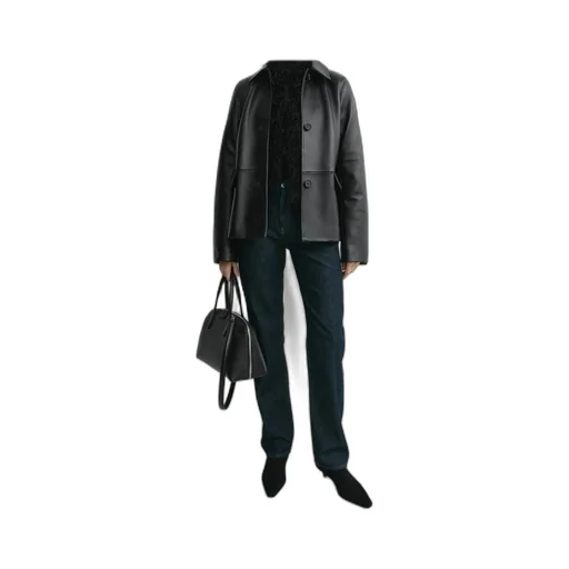 Long Sleeve Leather Jacket