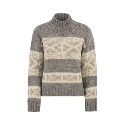 Peserico Geometric High Neck Knitwear