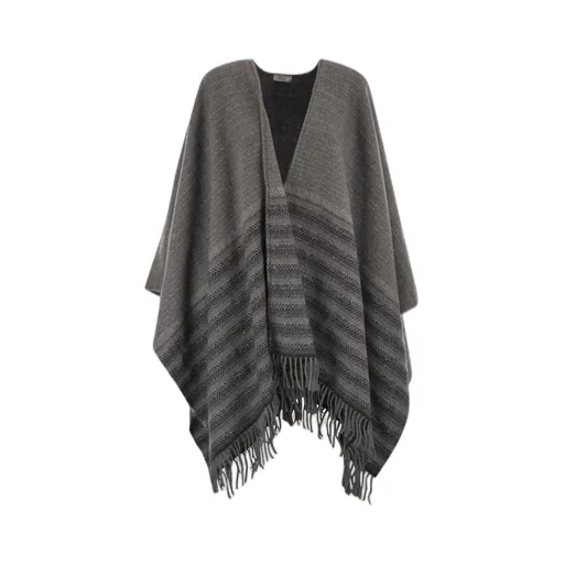 Peserico Lurex Fringe Cape