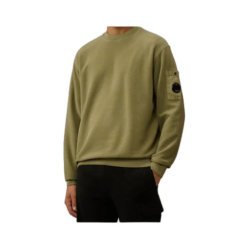 C.P. Company Brushed Emerized Diagonal Fleece Crewneck Sweatshirt
