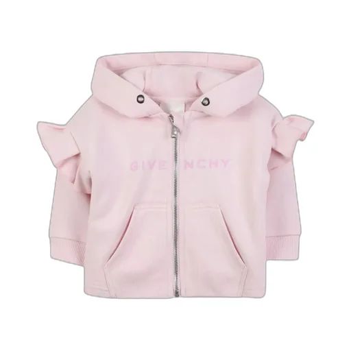 Givenchy Kids Logo-Detailed Zipped Ruffled Hoodie