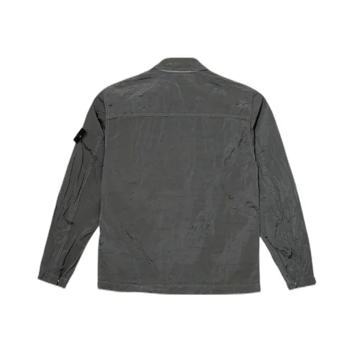 Stone Island Logo Patch Zip-Up Overshirt