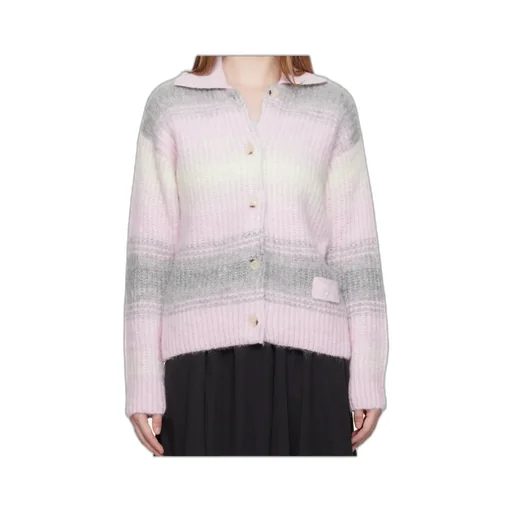 Hairy Knitted Cardigan In Alpaca Wool Kenzo Speed Stripe