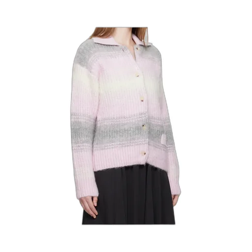 Hairy Knitted Cardigan In Alpaca Wool Kenzo Speed Stripe