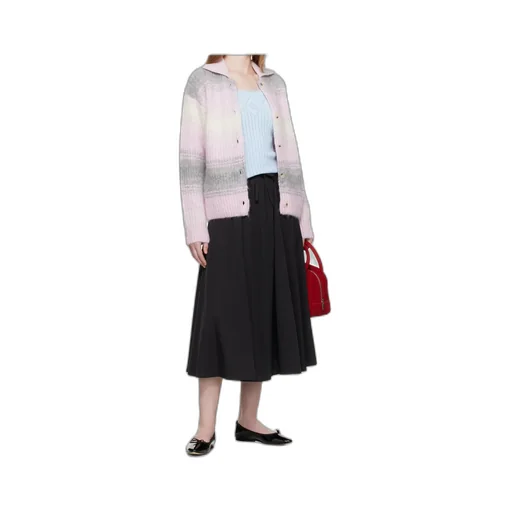 Hairy Knitted Cardigan In Alpaca Wool Kenzo Speed Stripe