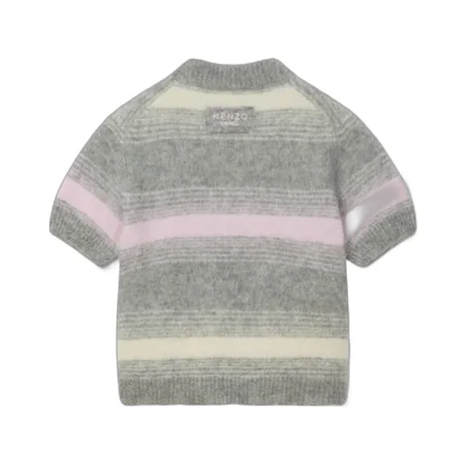 Hairy Knitted Top In Mixed Alpaca Wool Kenzo Speed Stripe