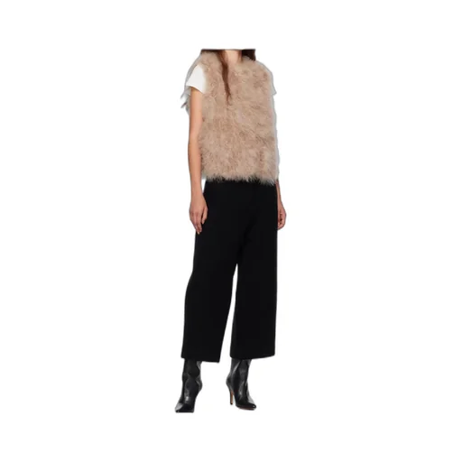 Cropped Feather Vest