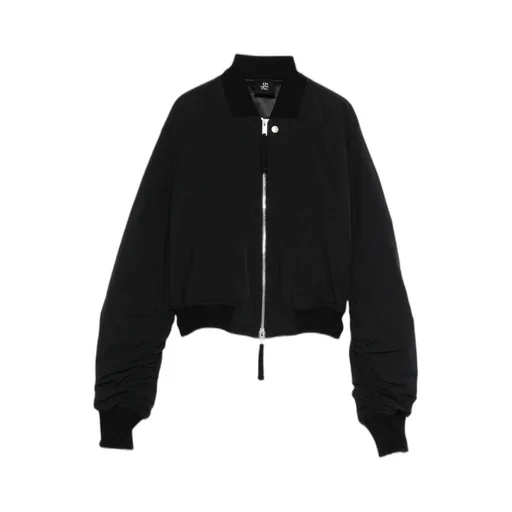 Thom Krom Zip-Up Ruched Bomber Jacket