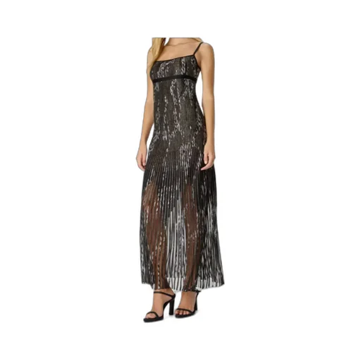 Metallic-Threading Maxi Dress