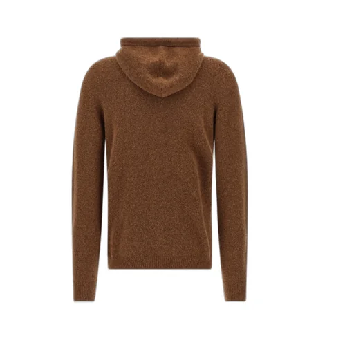 Hooded Cuffed-Sleeve Sweater