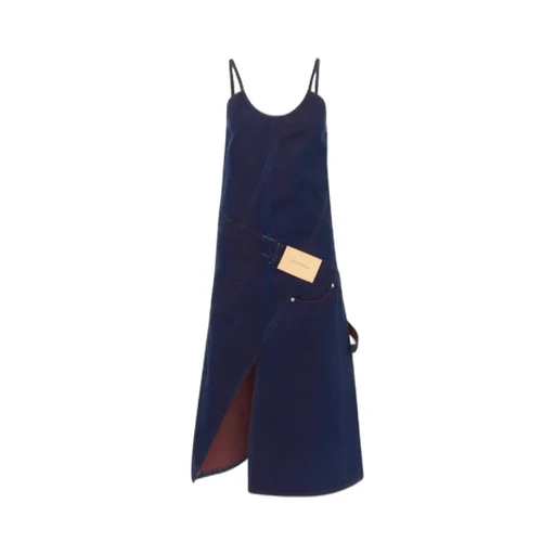 Denim Panelled Midi Dress