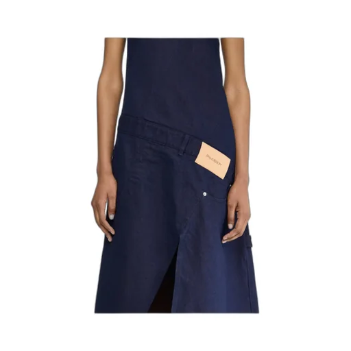 Denim Panelled Midi Dress