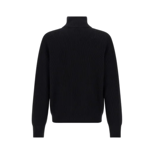 Zippered Ribbed Sweater