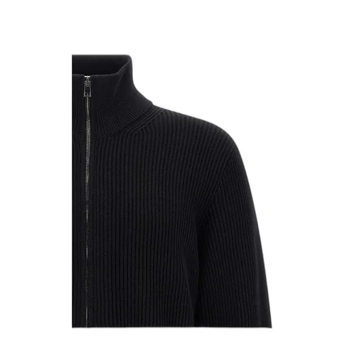 Zippered Ribbed Sweater