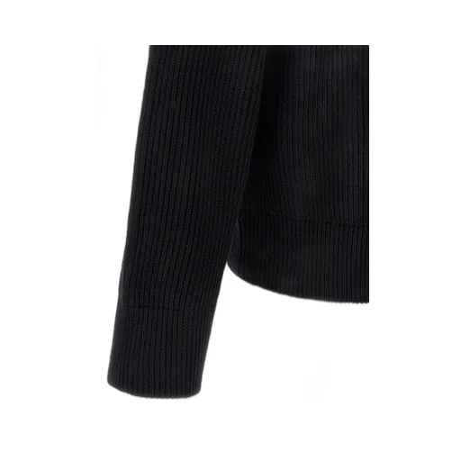 Zippered Ribbed Sweater