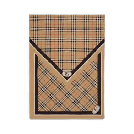 Check Knight Stamp Silk Scarf