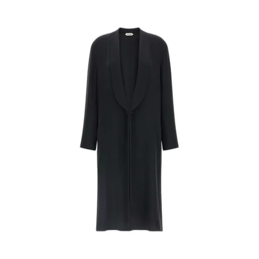 Shawl-Collar Silk Georgette Coat