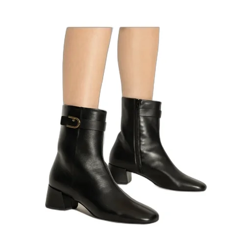 Furla Square-Toe Heeled Ankle Boots
