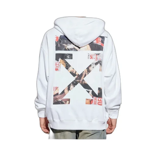 Off-White Logo Printed Drawstring Hoodie