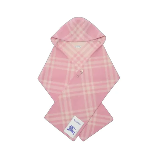 Check-Pattern Hooded Scarf